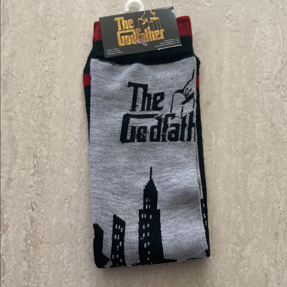 The Godfather Casual Crew Socks with City Skyline